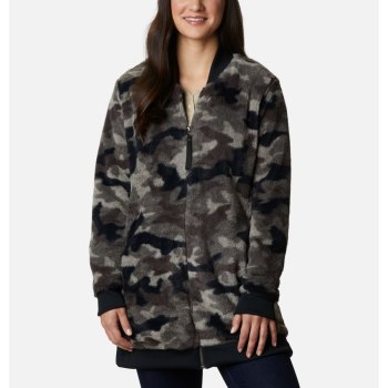 Columbia Ženske Jakne - Bundle Up Printed Fleece Crne Maskirne | GLAQ-29431